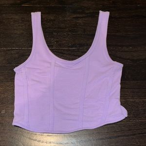 Purple XS pacsun women’s ribbed bustier tank top
